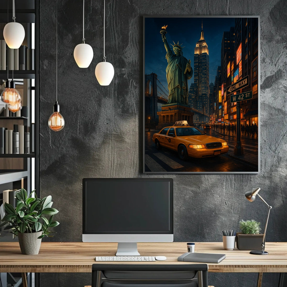 New York Nights Poster For NYC Lovers Timeless Cityscape