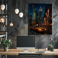New York Nights Poster For NYC Lovers Timeless Cityscape