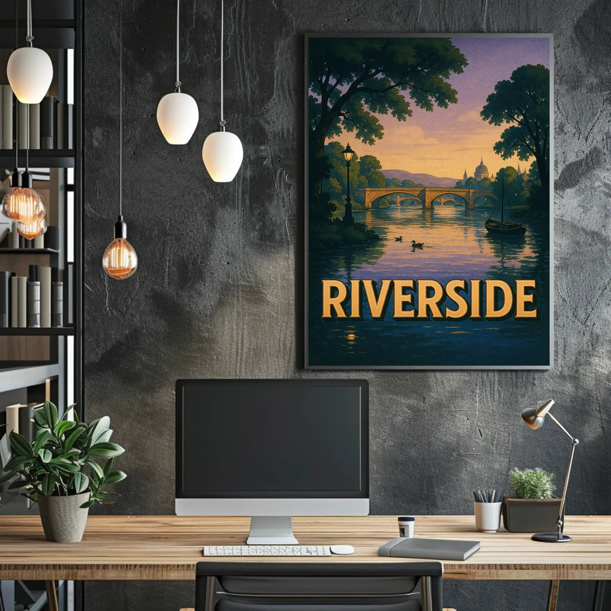 Riverside Serenity Poster