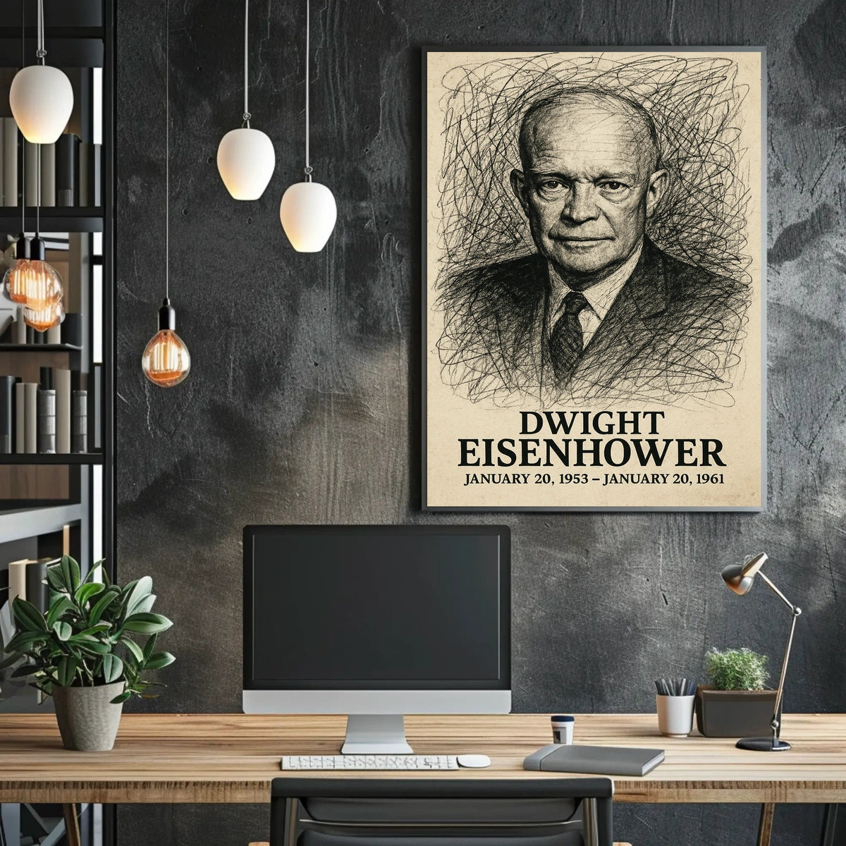 Dwight Eisenhower Vintage Patriotic Poster