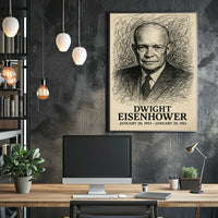 Dwight Eisenhower Vintage Patriotic Poster