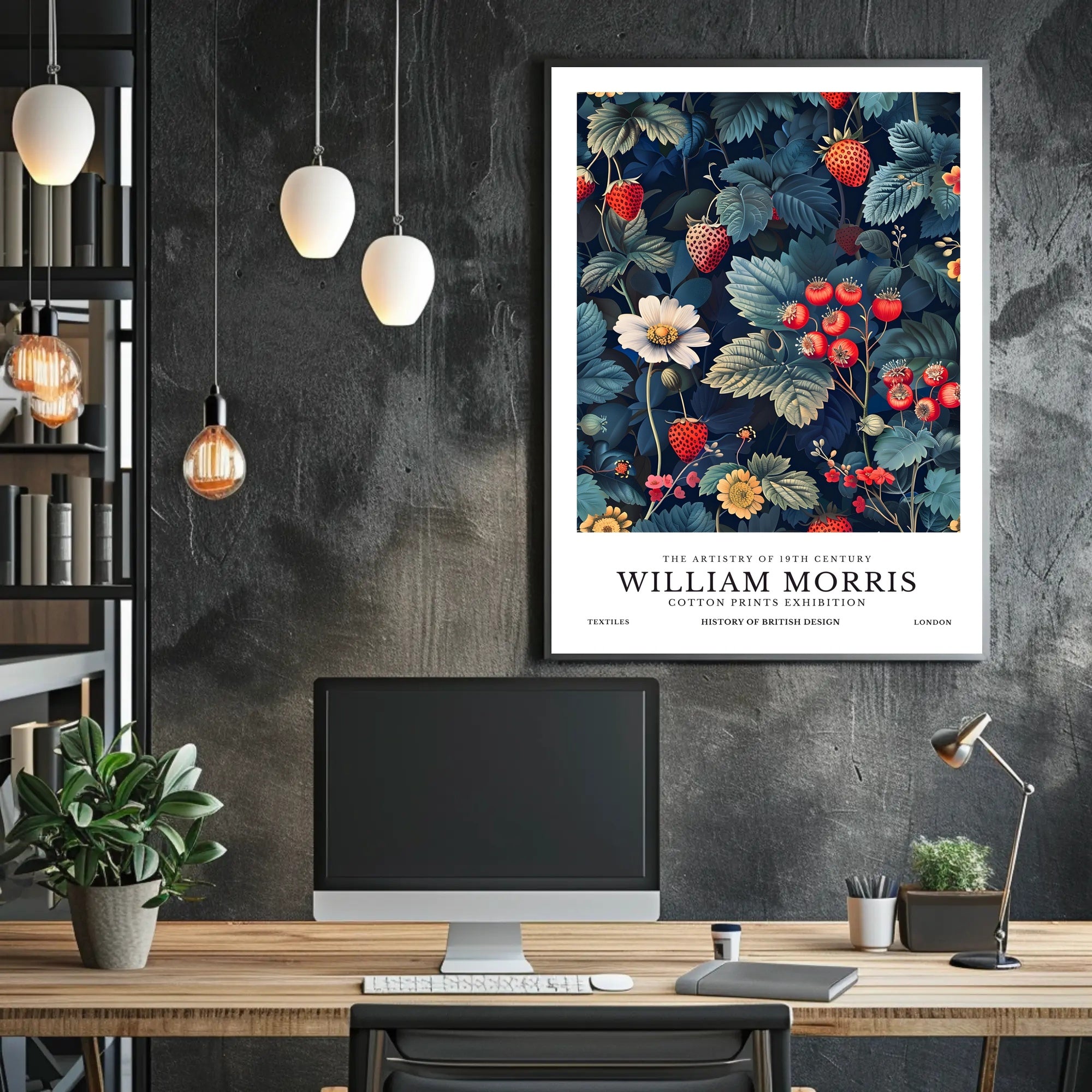 William Morris Cotton Prints Exhibition Poster