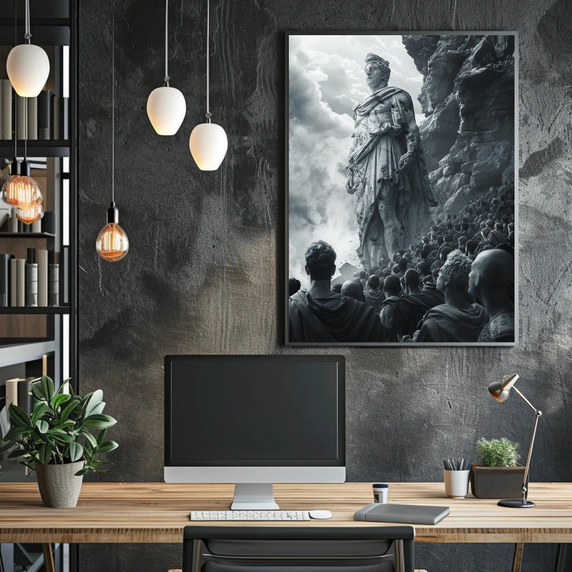 Post-Apocalyptic Survival Poster: Red Goggles Dystopia PosterGoat