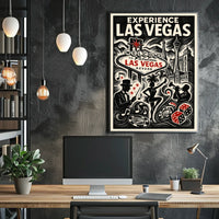Las Vegas Poster Vibrant Neon Skyline For Home Decor