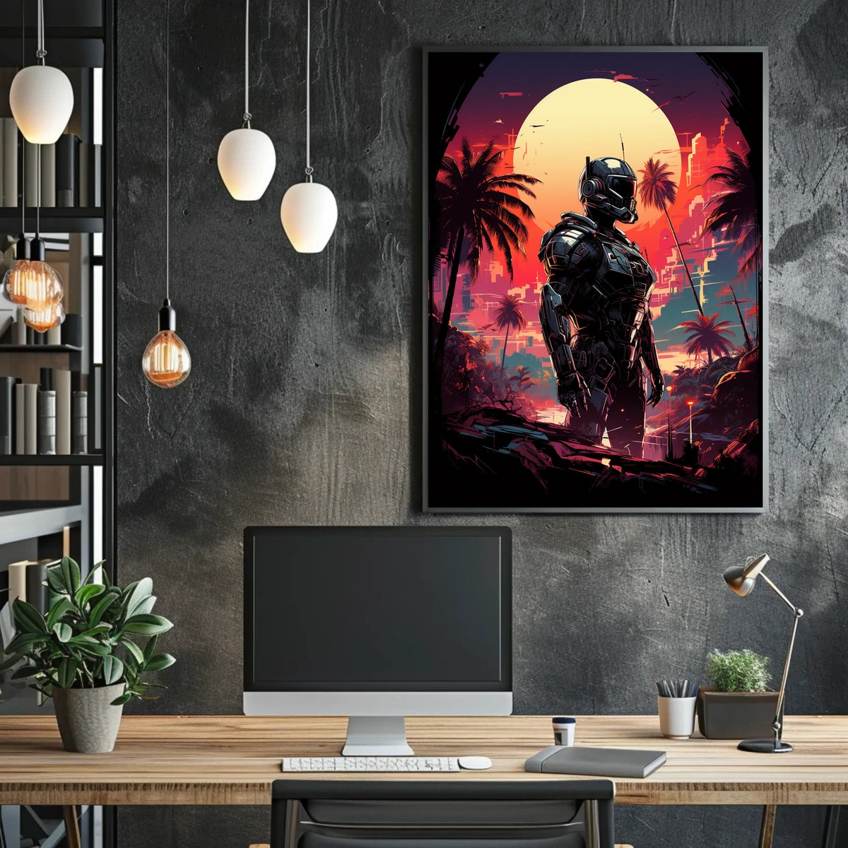Cybernetic Sunset Poster