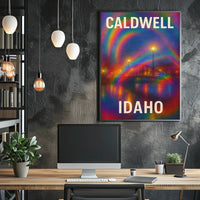 Caldwell Idaho Wanderlust Travel Impressionism Poster