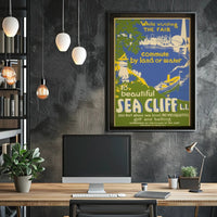 Visit Sea Cliff Poster PosterGoat