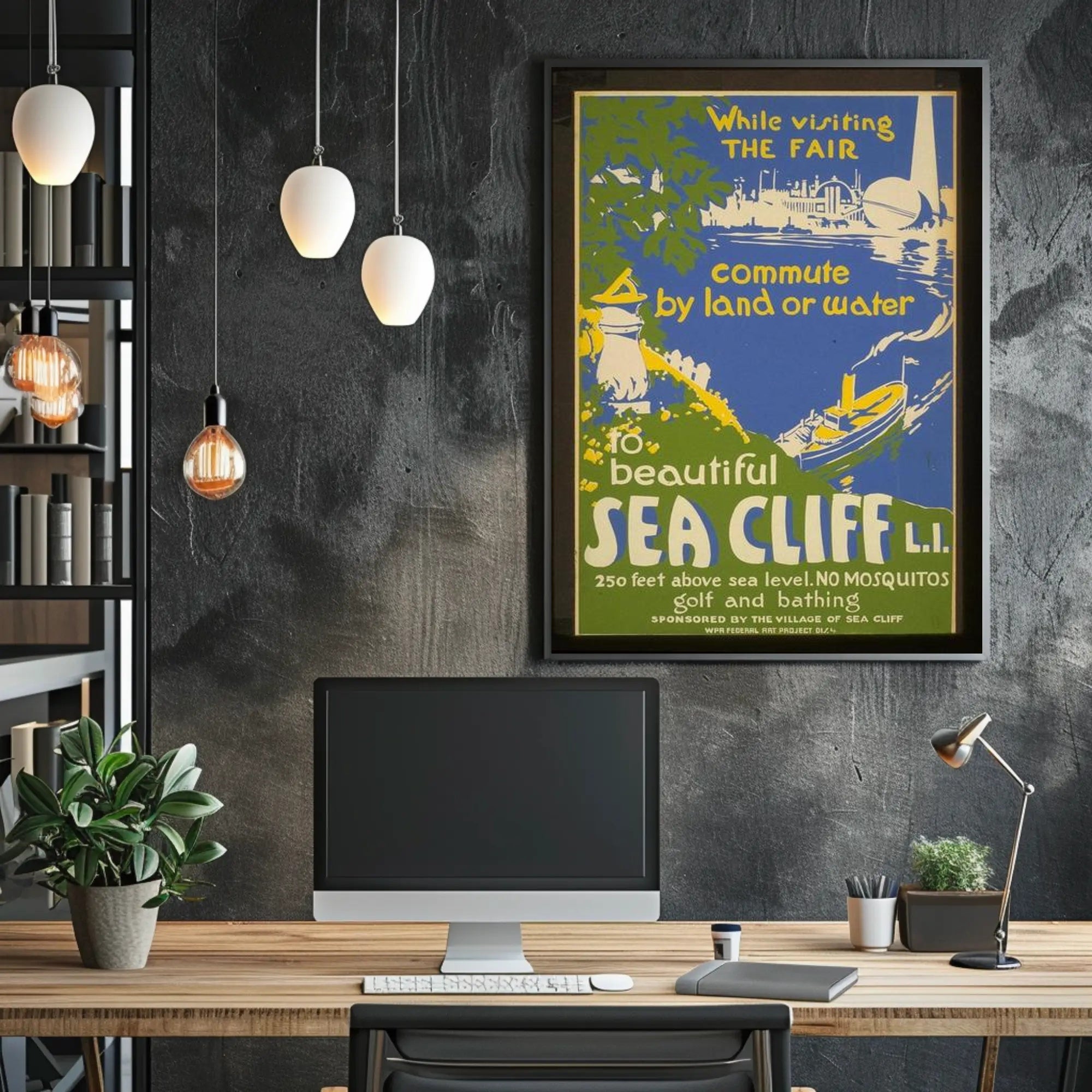 Visit Sea Cliff Poster PosterGoat