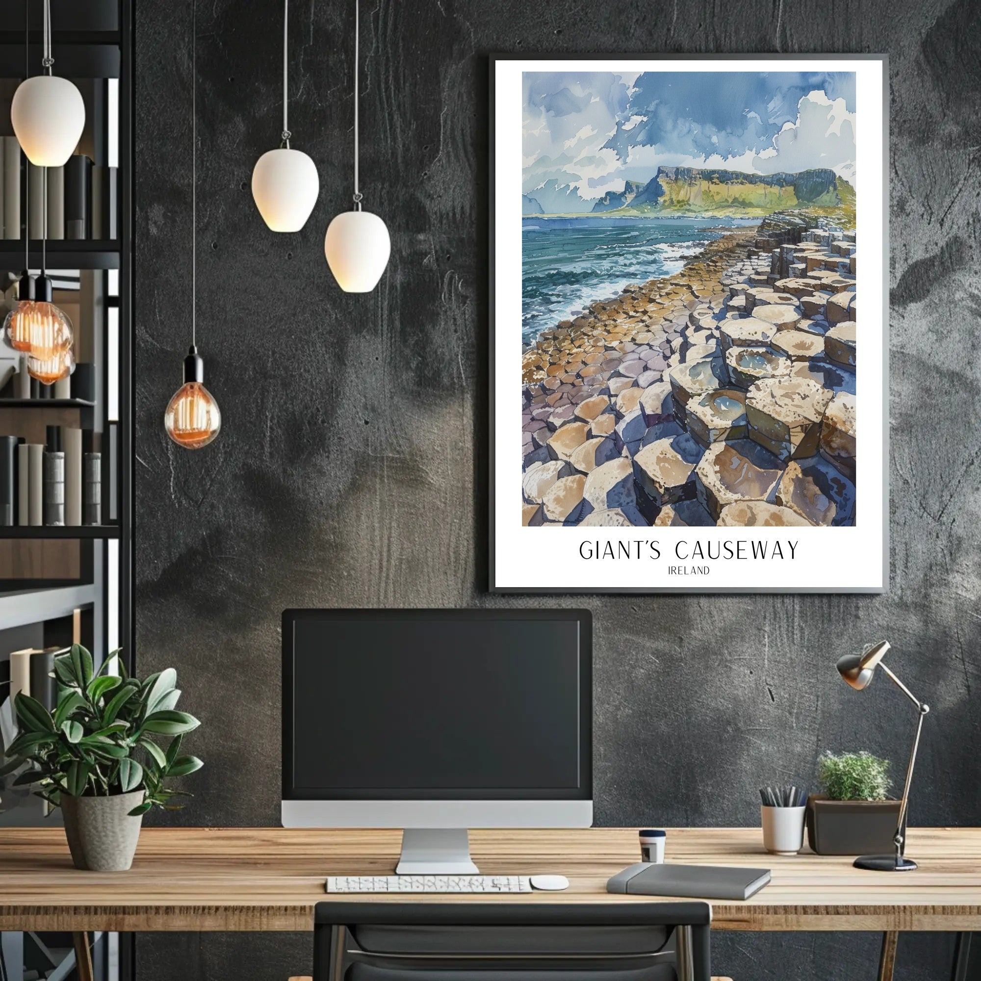 Giant's Causeway Wonder: Irish Landscape Travel Poster PosterGoat
