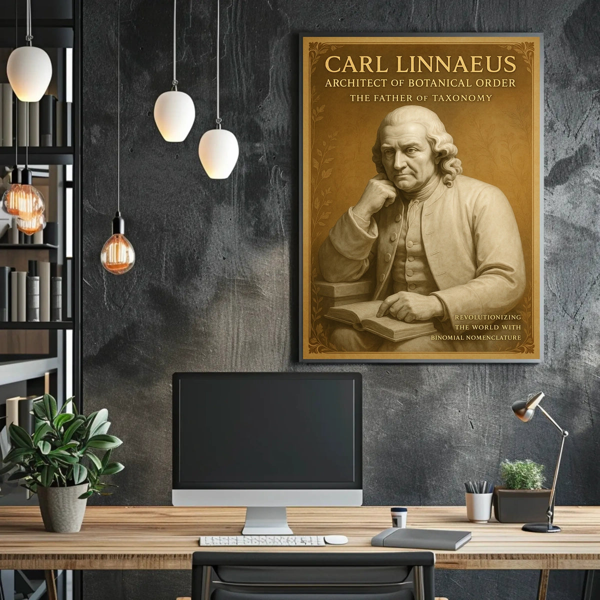 Carl Linnaeus Architect of Botanical Order Poster