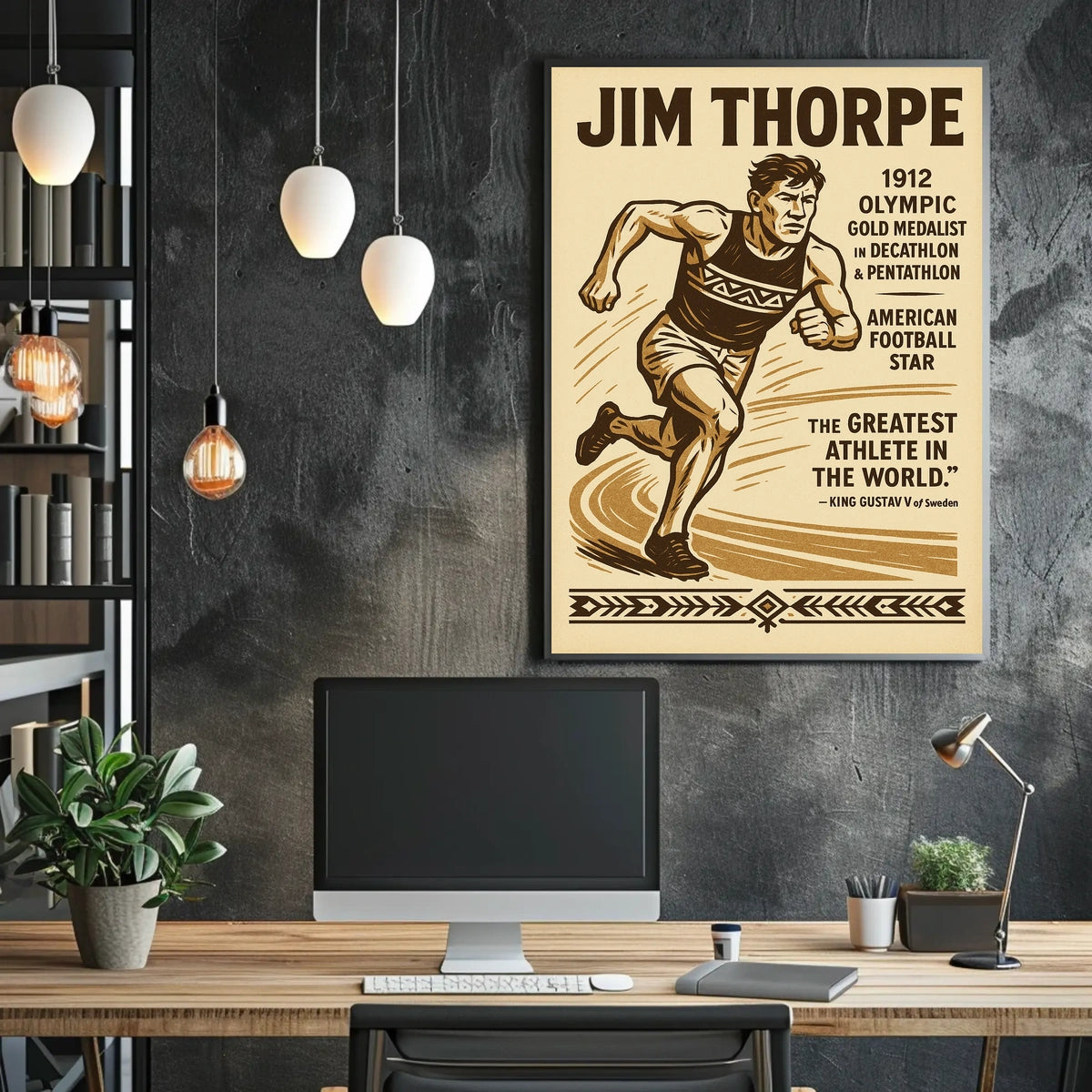 Celebrating Jim Thorpe Legendary Athlete Poster