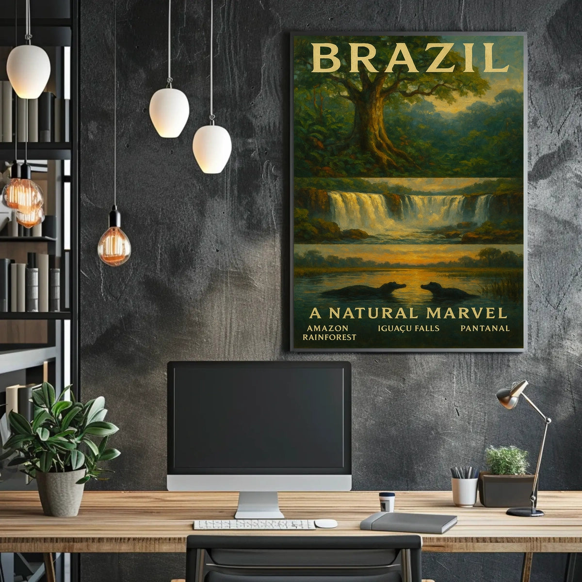 Brazil A Natural Marvel Poster Wall Art Landscape Print