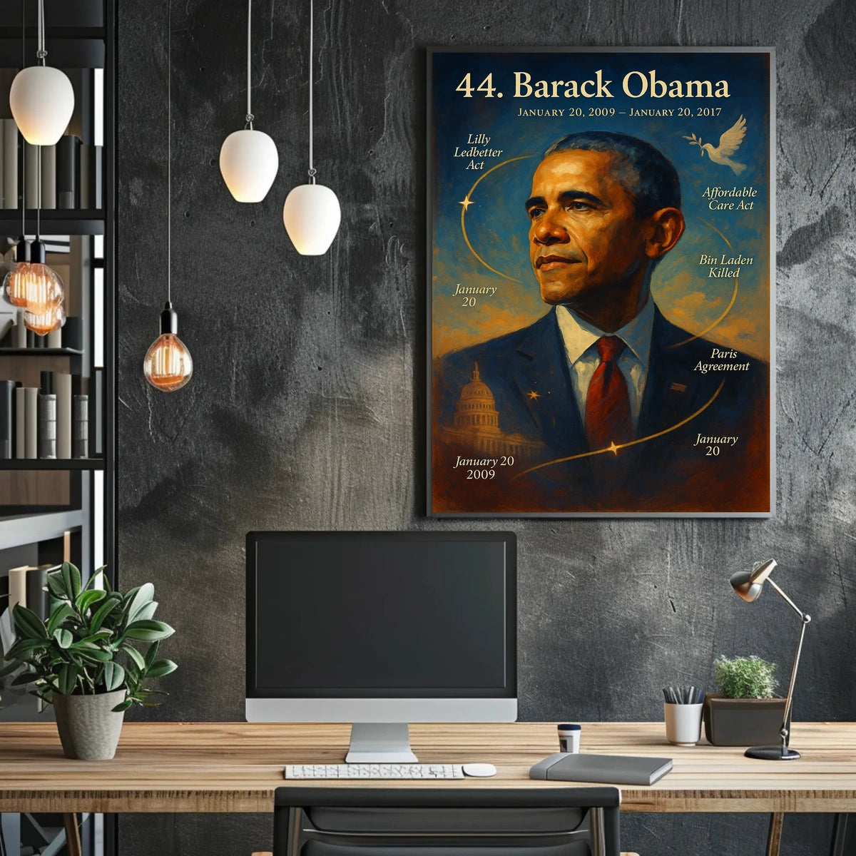 Barack Obama Presidency Achievements 2009-2017 Poster