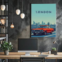 London Architectural Skyline Artistic Travel Poster