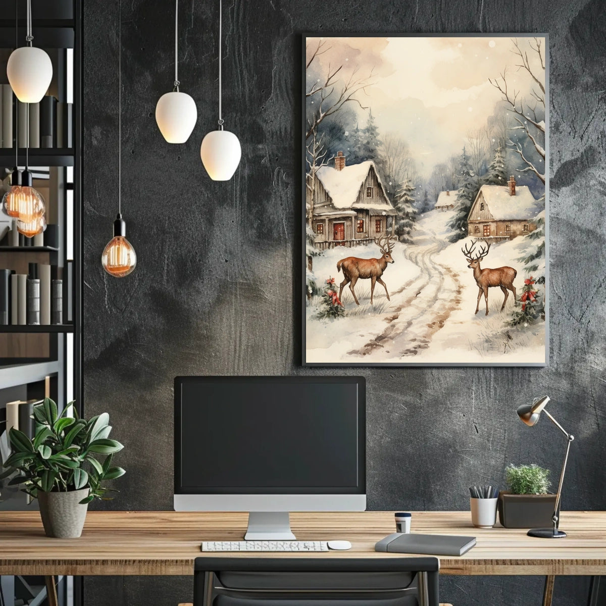 Winter Wonderland Scene Poster