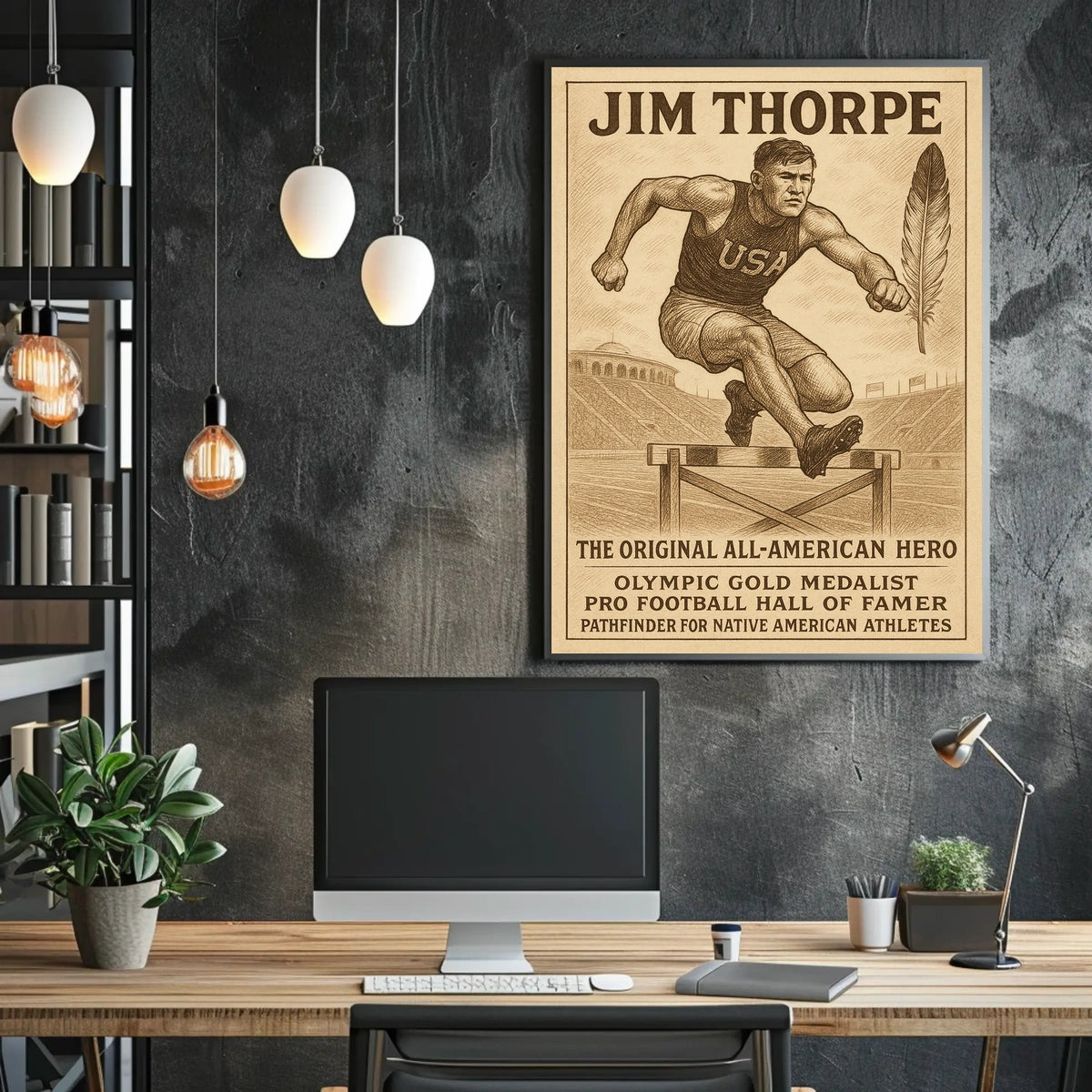 Celebrating Jim Thorpe The Original All-American Hero Jim Thorpe Poster