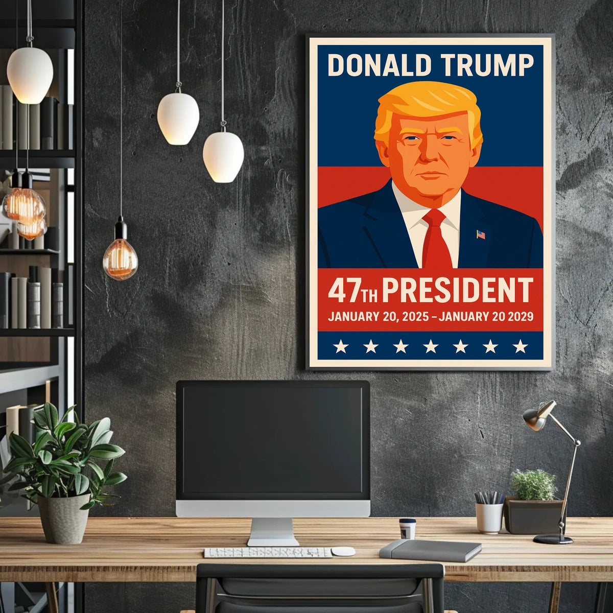 Trump 47th President Patriotic Vintage Poster