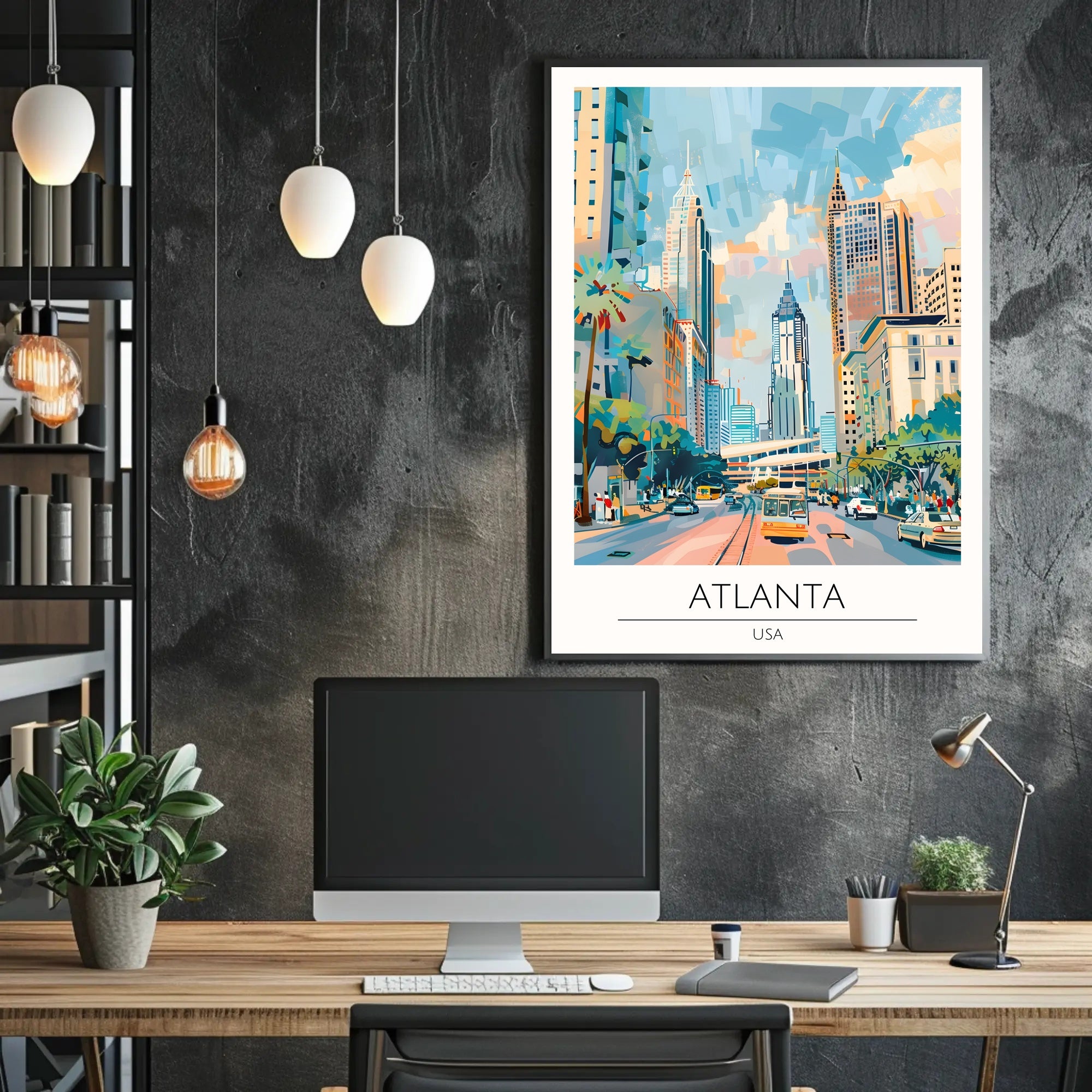 Vibrant Atlanta Cityscape Poster PosterGoat