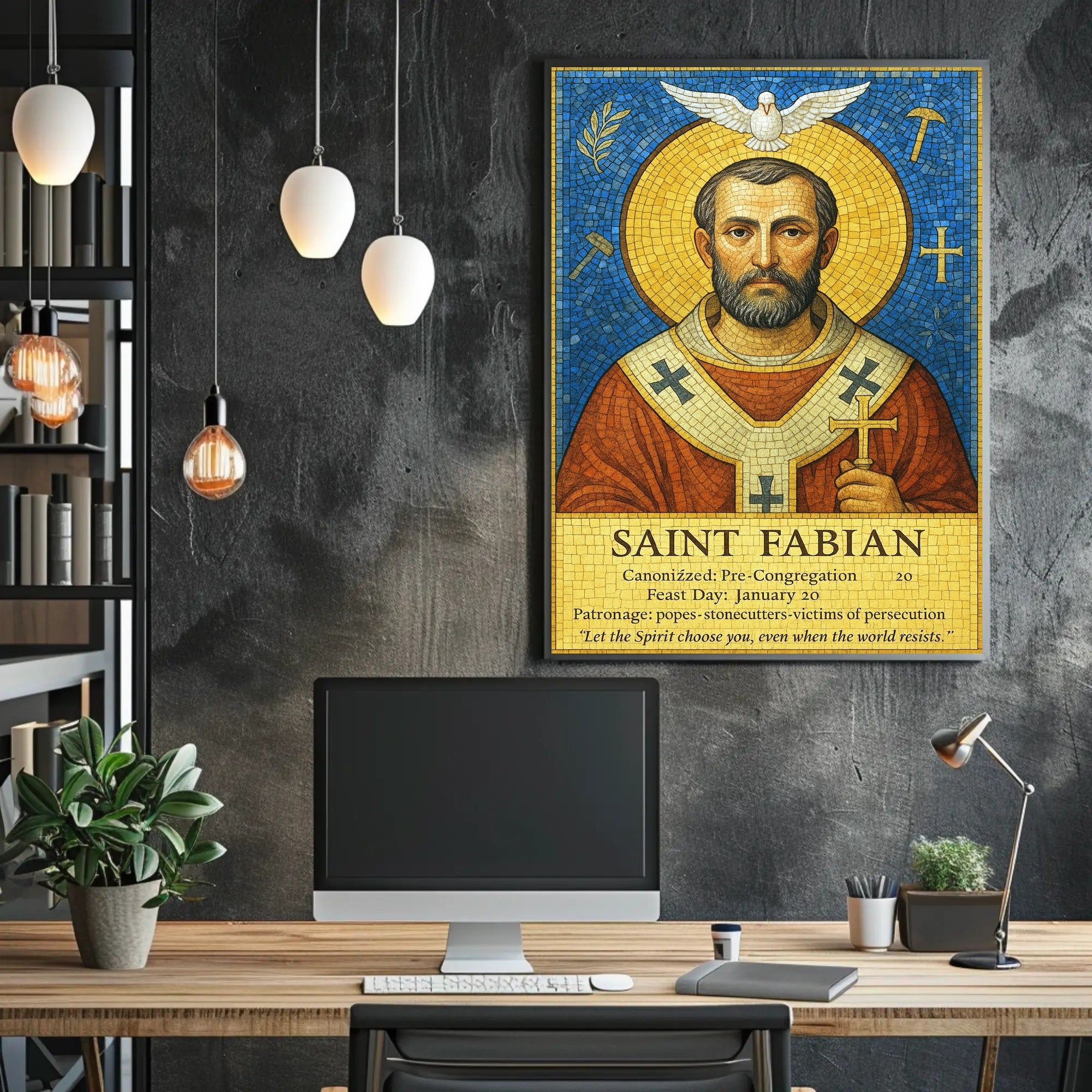 Saint Fabian Poster PosterGoat
