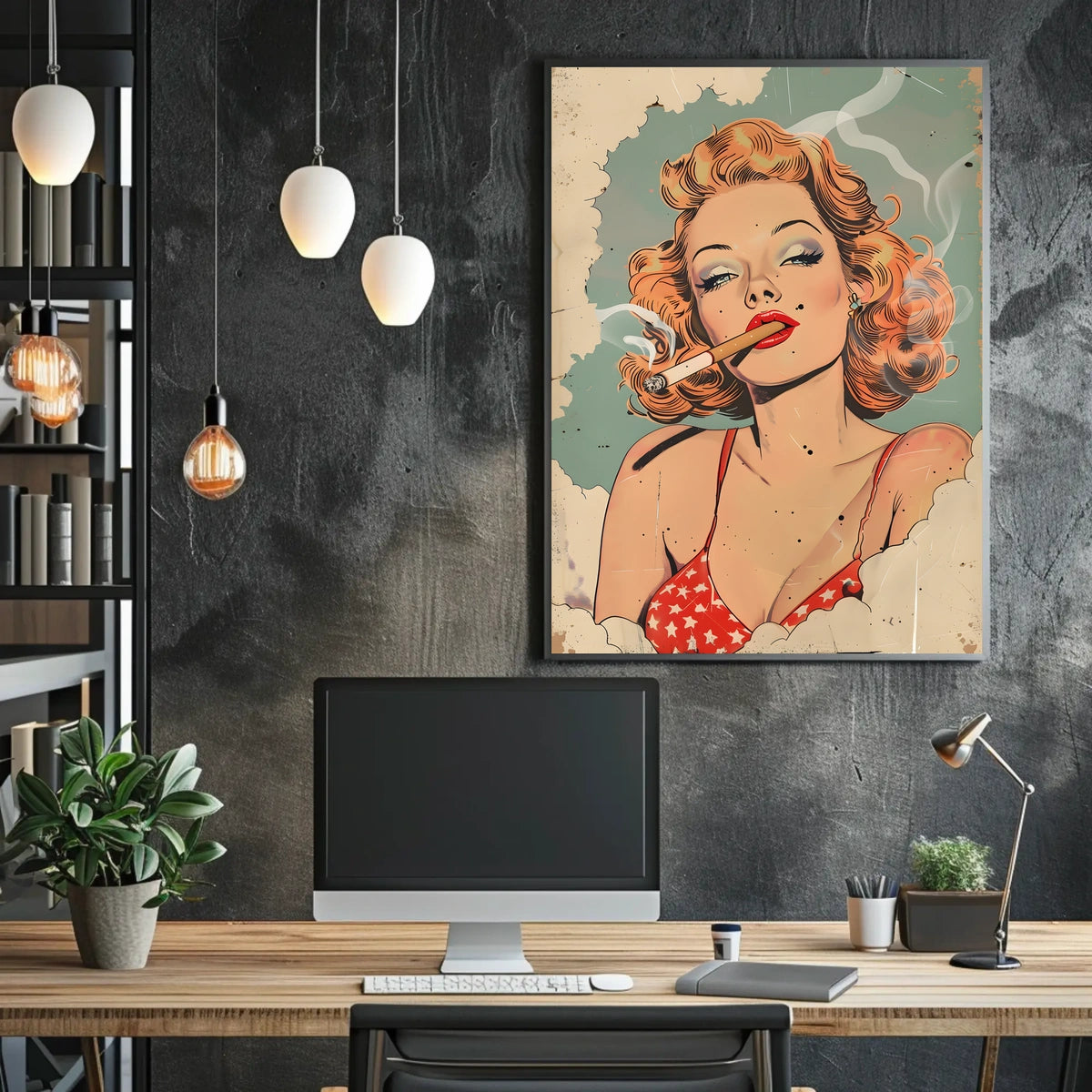 Retro Glamour Illustration Poster