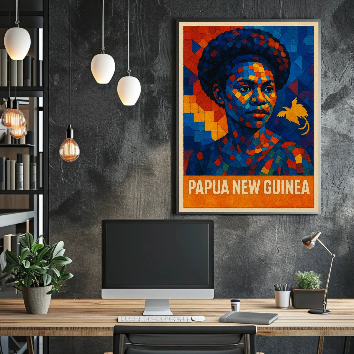 Papua New Guinea Cultural Mosaic Poster