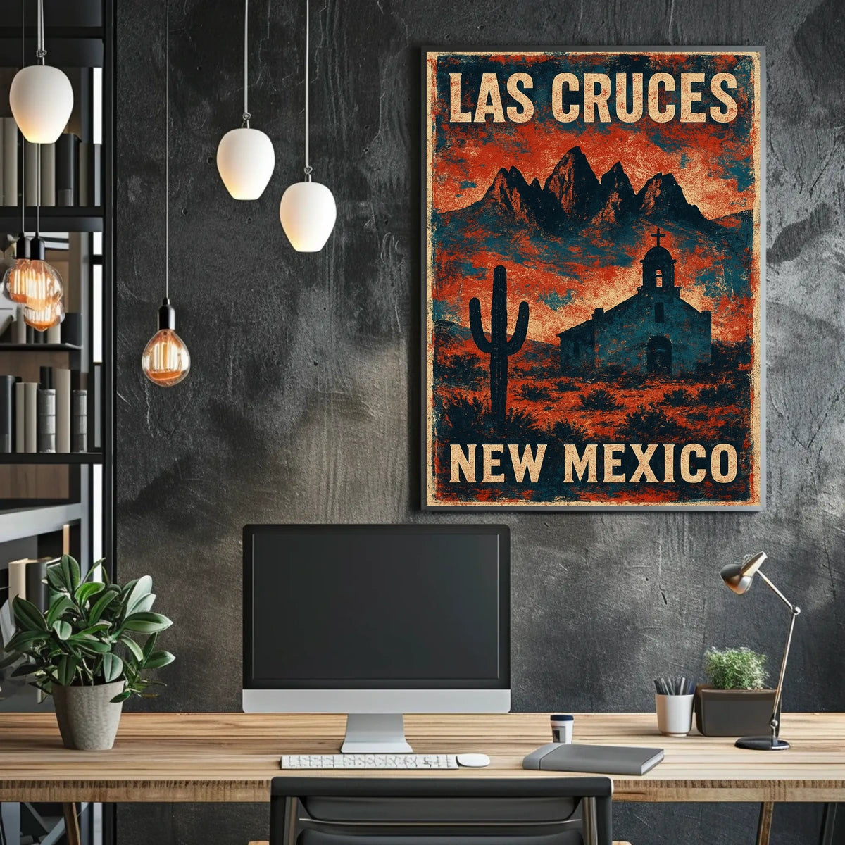 Vintage Las Cruces Travel Collector Poster