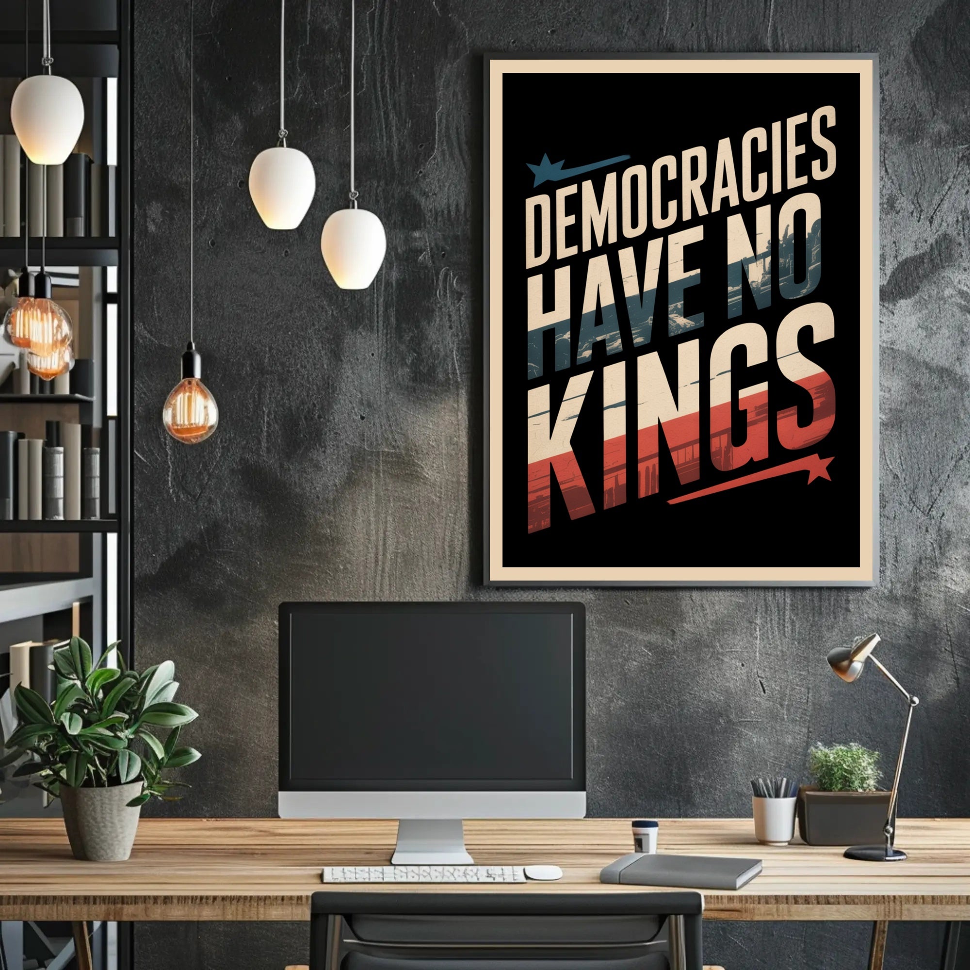Empowering Political Poster with Patriotic Design and Bold Statement