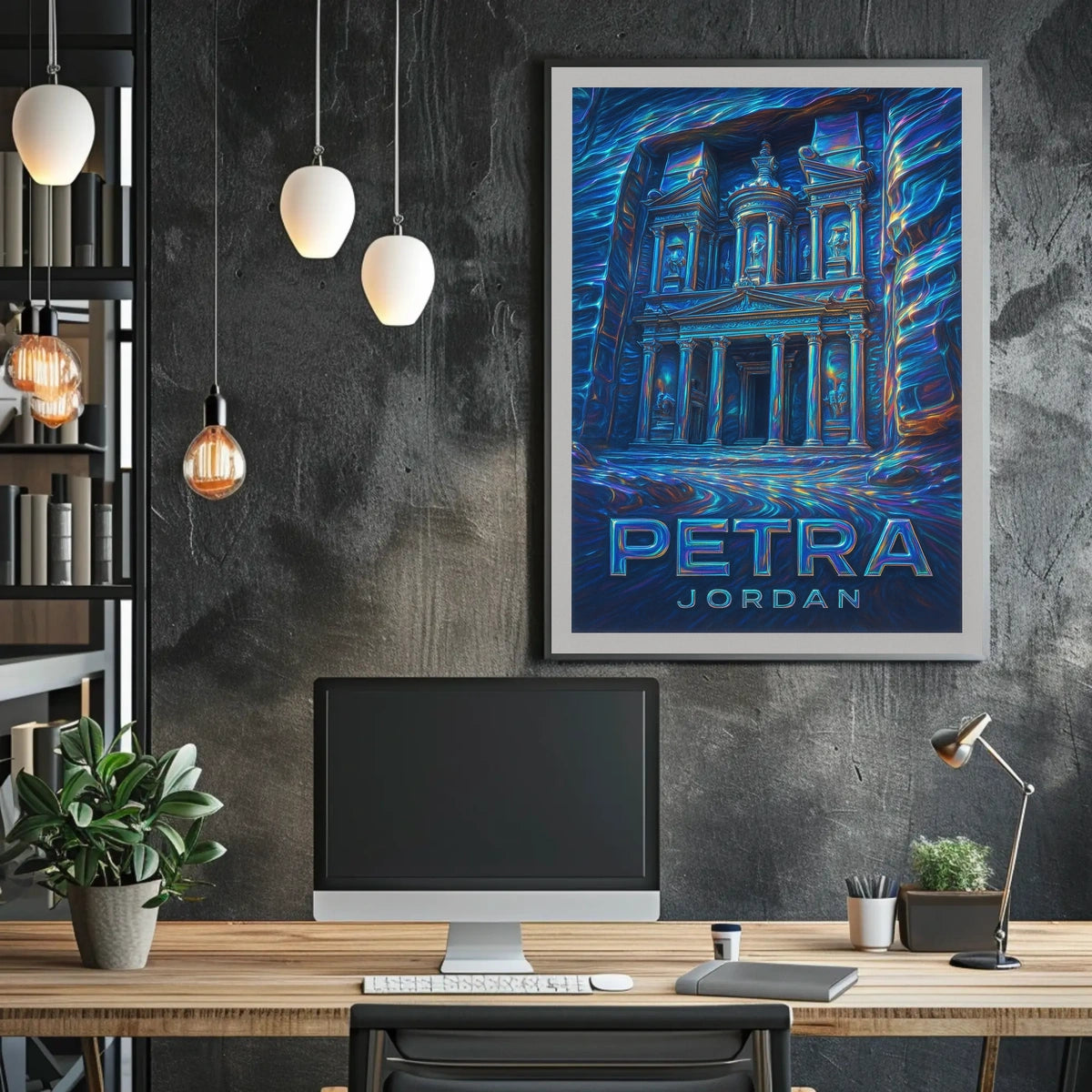 Petra Mystical Grandeur Surrealism Poster