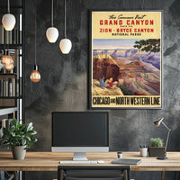 Grand Canyon Vintage Travel Poster Wall Art Print