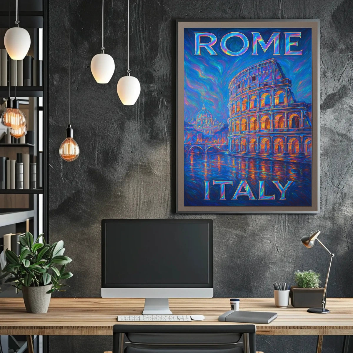 Rome, Italy Vibrant Landmarks Poster