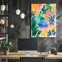 Vibrant Abstract Expressionism Poster for Artistic Home Decor