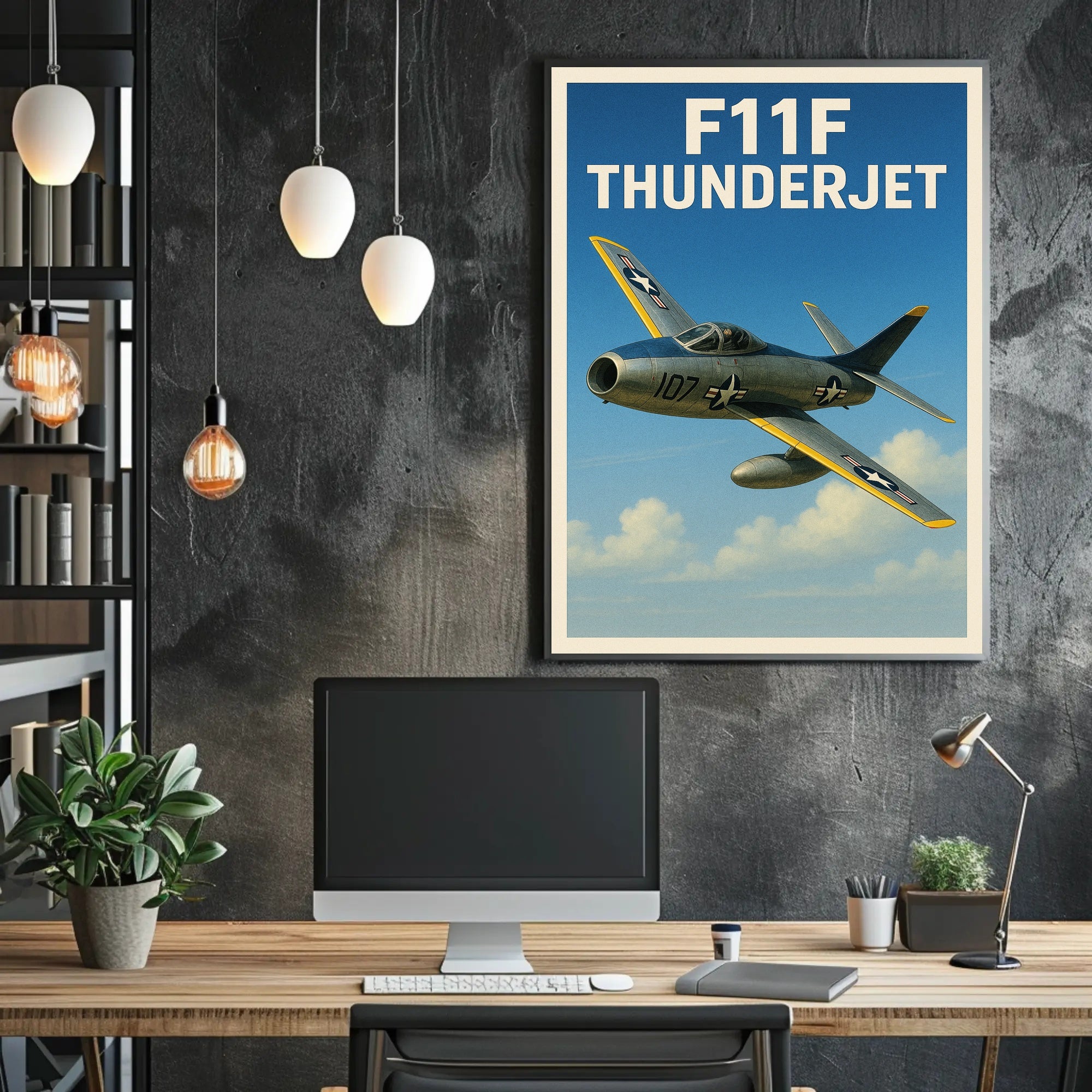 F11F Thunderjet Poster PosterGoat