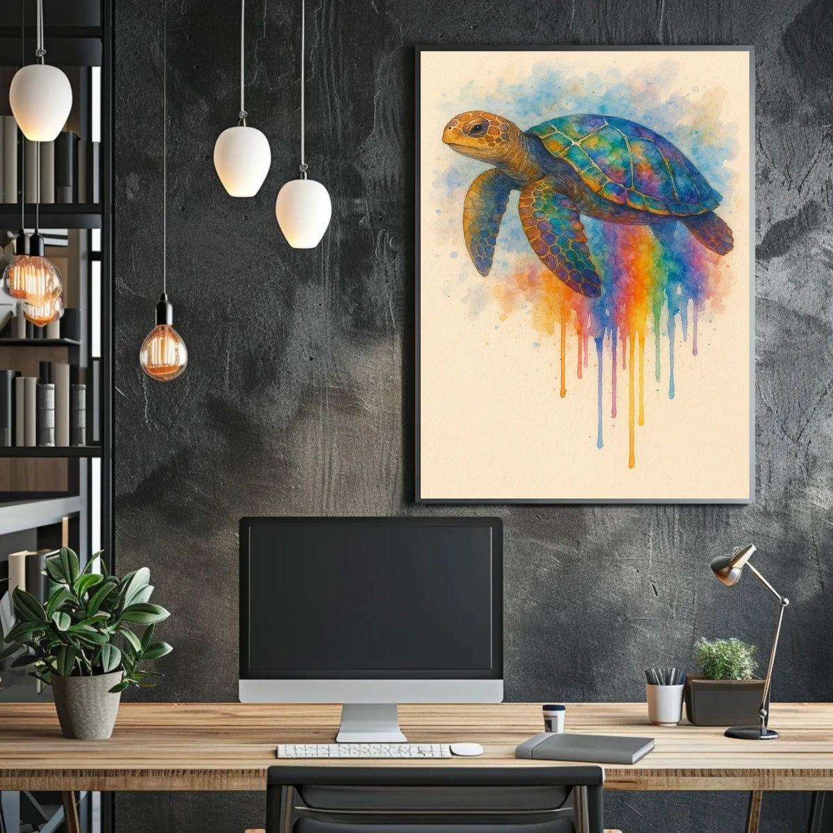 Vibrant Sea Turtle Poster