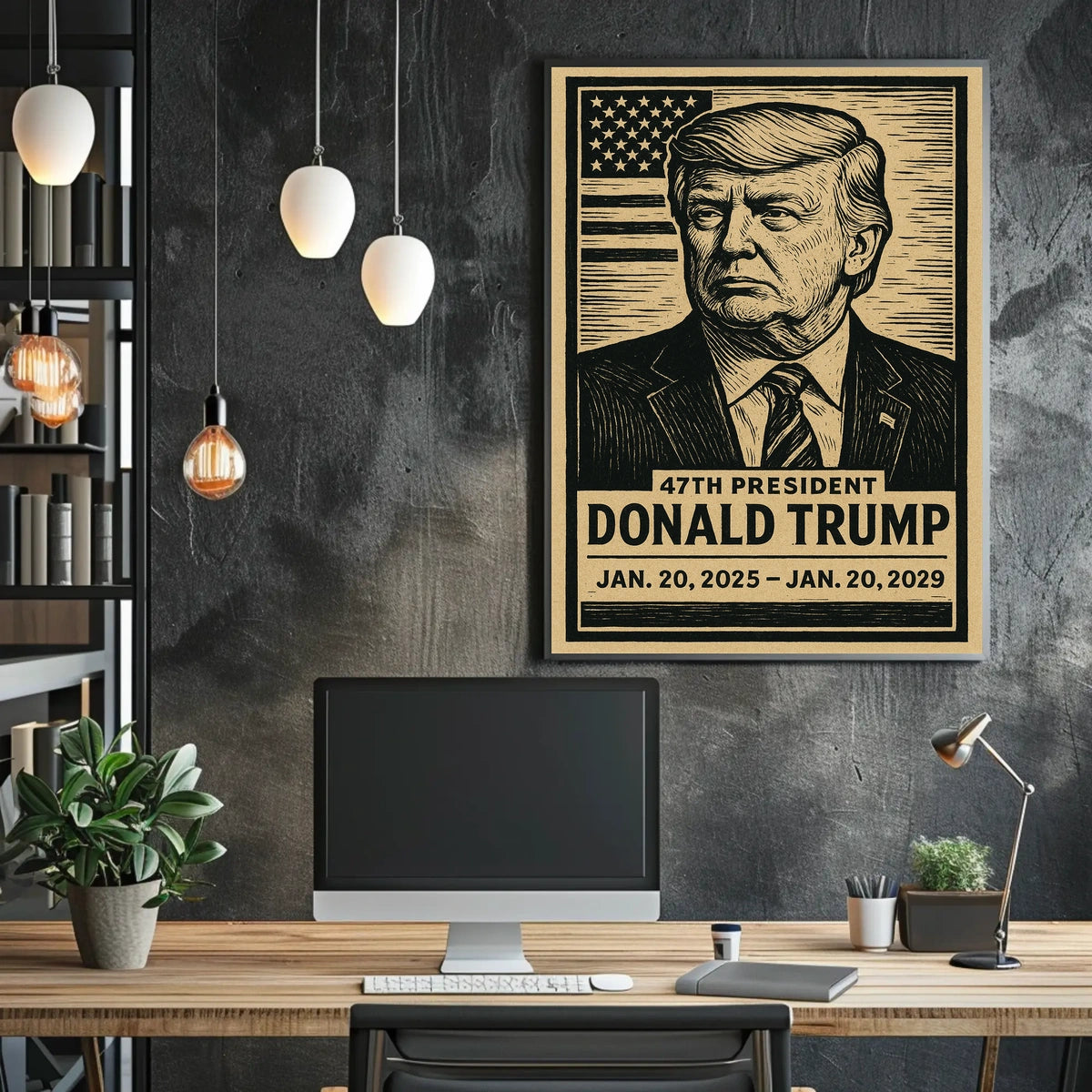 Donald Trump 47th President Scenic Patriotic Heritage Timeless Wall Art Iconic Legacy Gift Poster