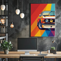 Classic Car Pop Art Poster with Retro Aesthetic PosterGoat