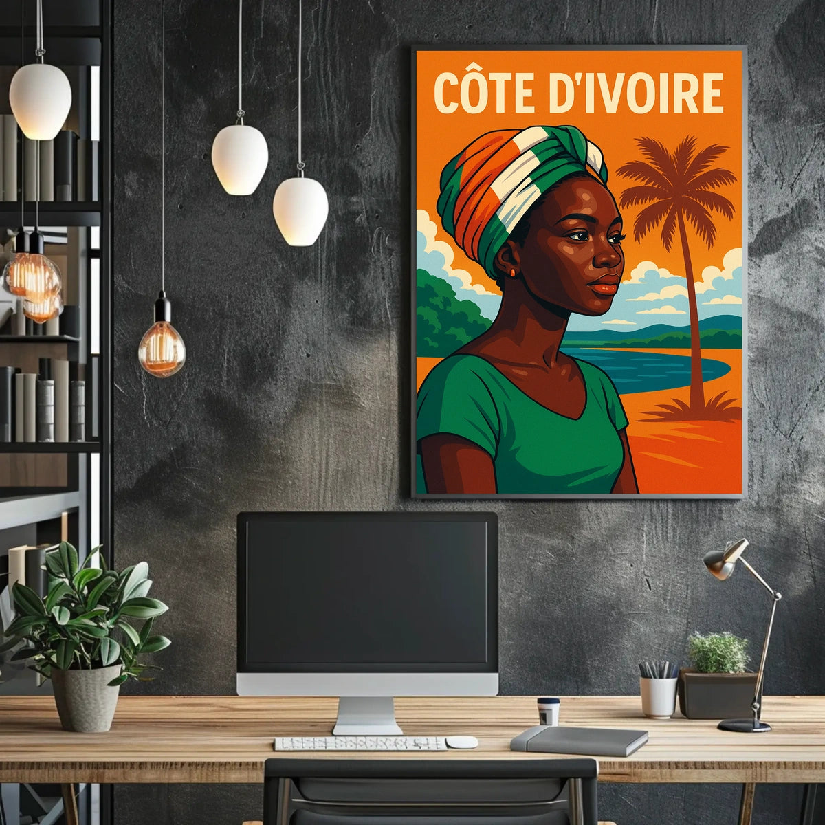 Cรดte dIvoire Portrait Poster