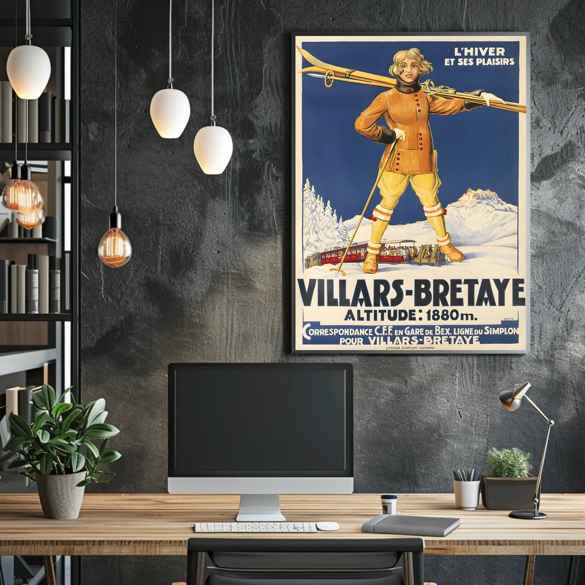 Winter Pleasures In Villars-Bretaye Poster