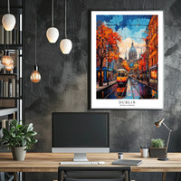 Dublin Autumn Vibrance: Urban or Cityscape Poster PosterGoat