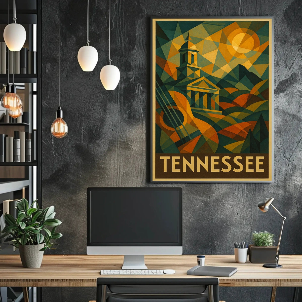 Tennessee A Geometric Tribute Poster