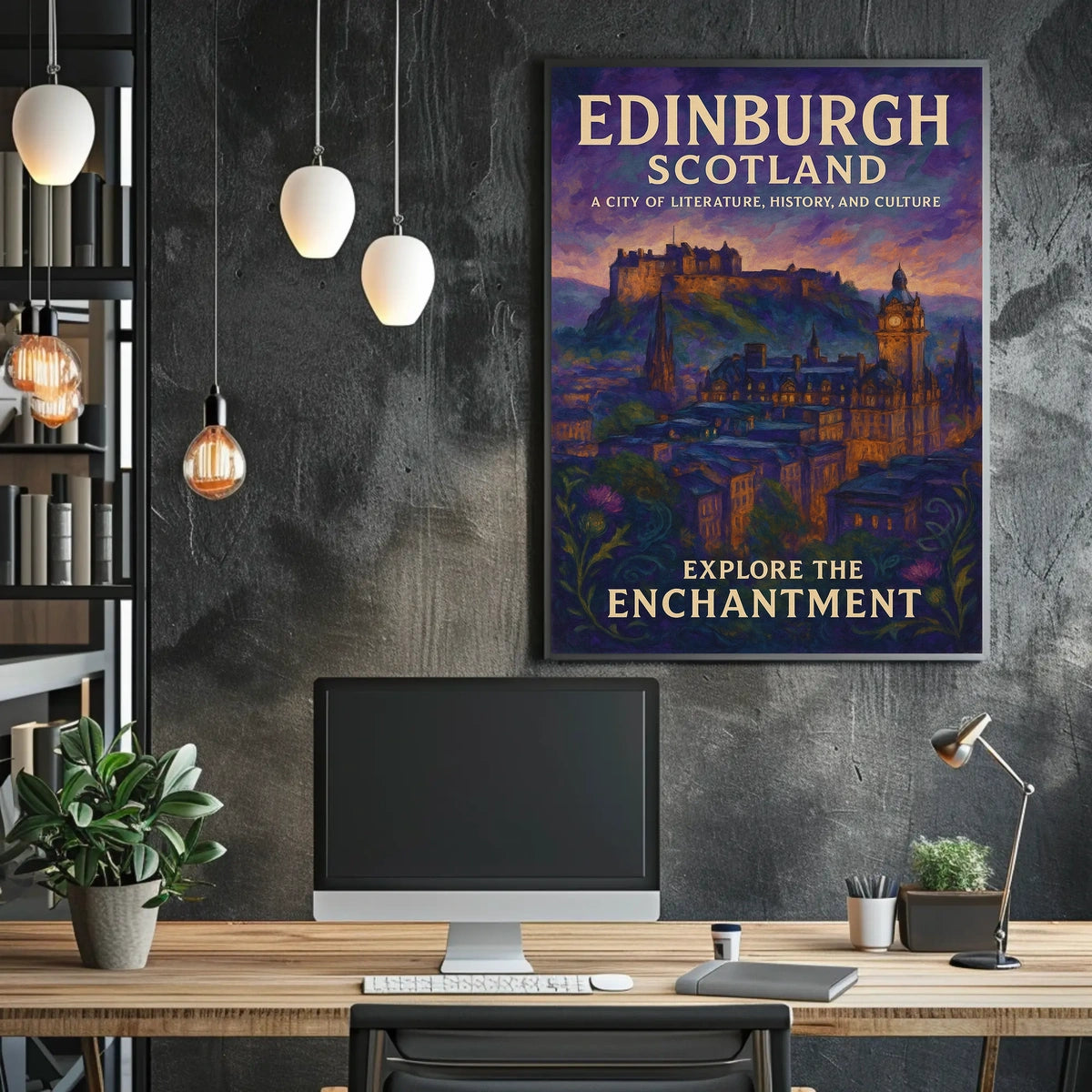 Edinburgh Poster Captivating Wall Art for Travel Lovers