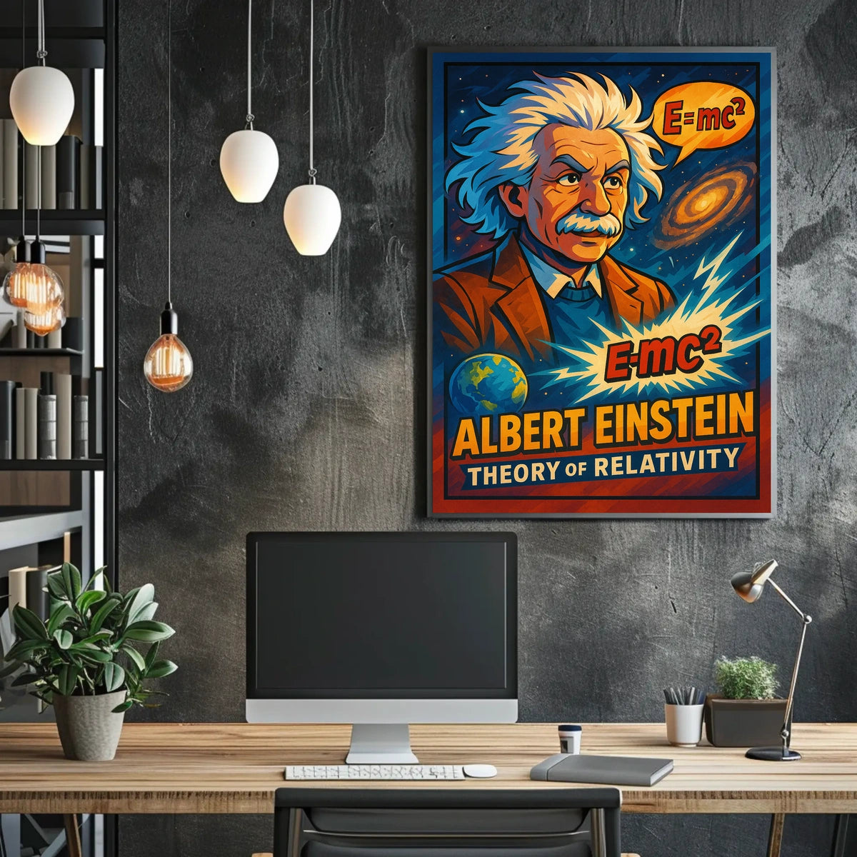 Einstein Relativity Vintage Poster