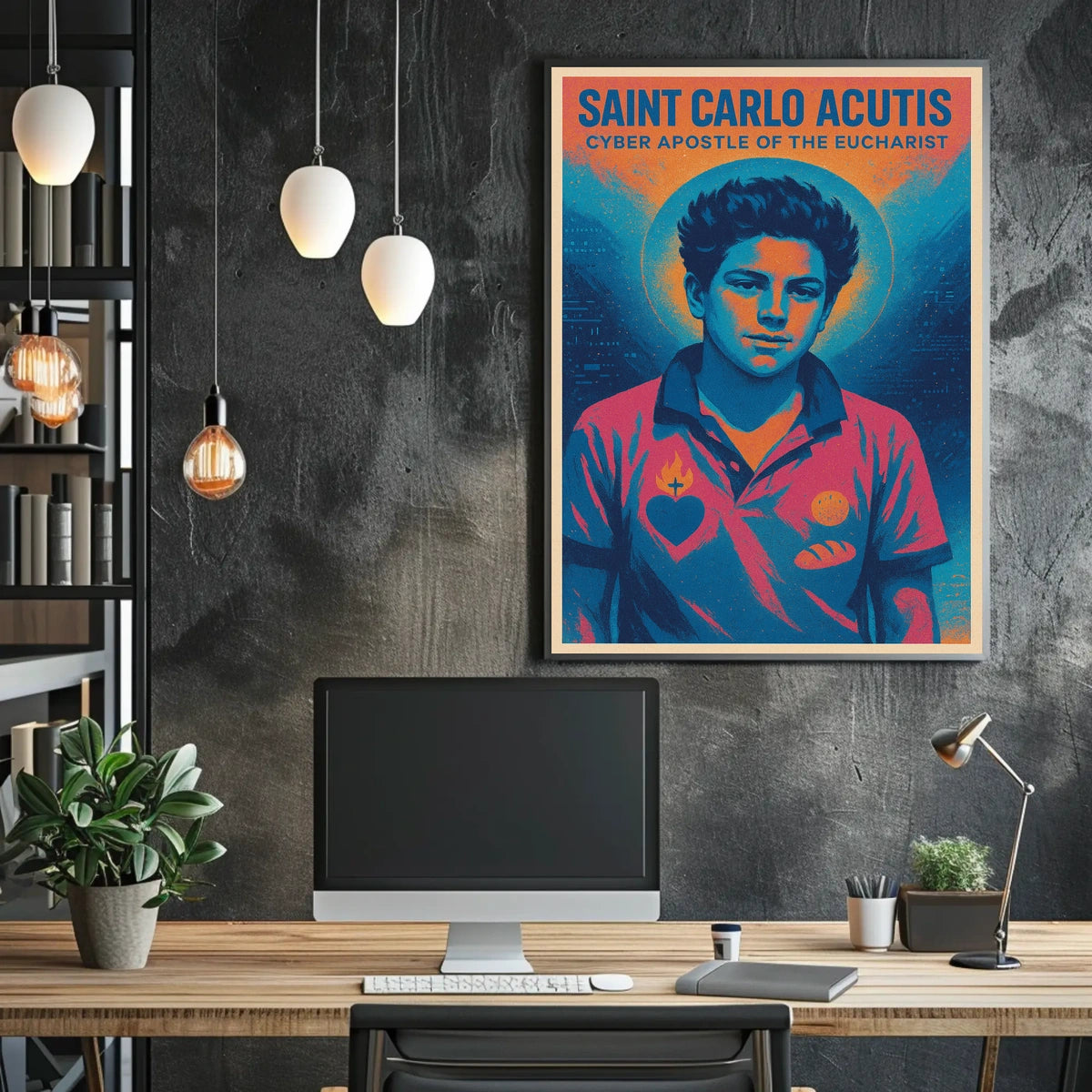 Saint Carlo Acutis Cyber Apostle of the Eucharist Poster
