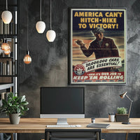 World War II Transportation Support WWII Poster