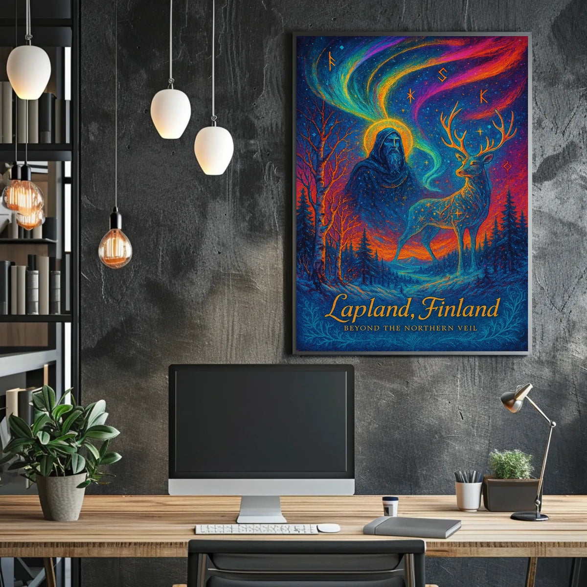 Beyond the Northern Veil: Mystical Lapland Poster