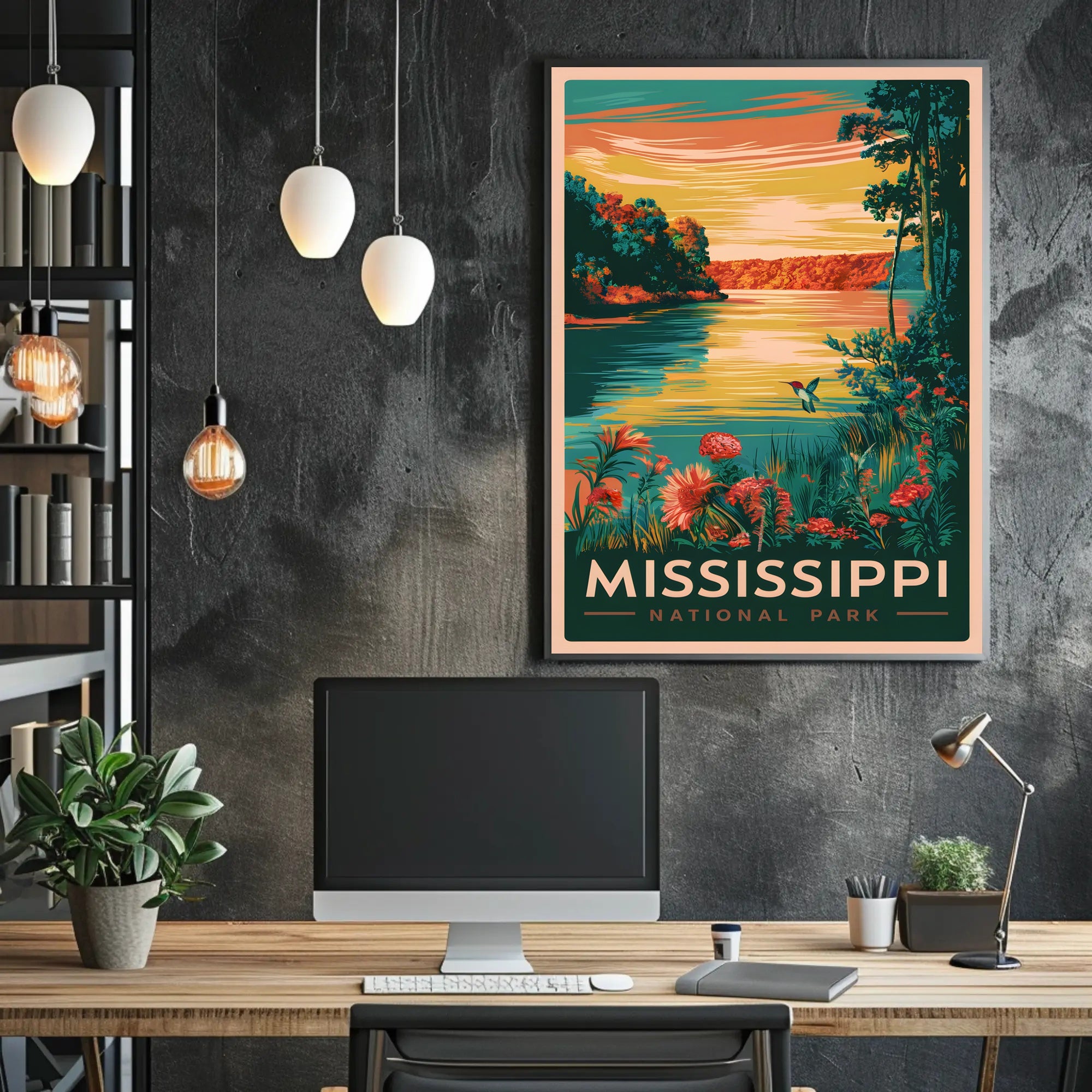 Mississippi National Park Scenic View Poster