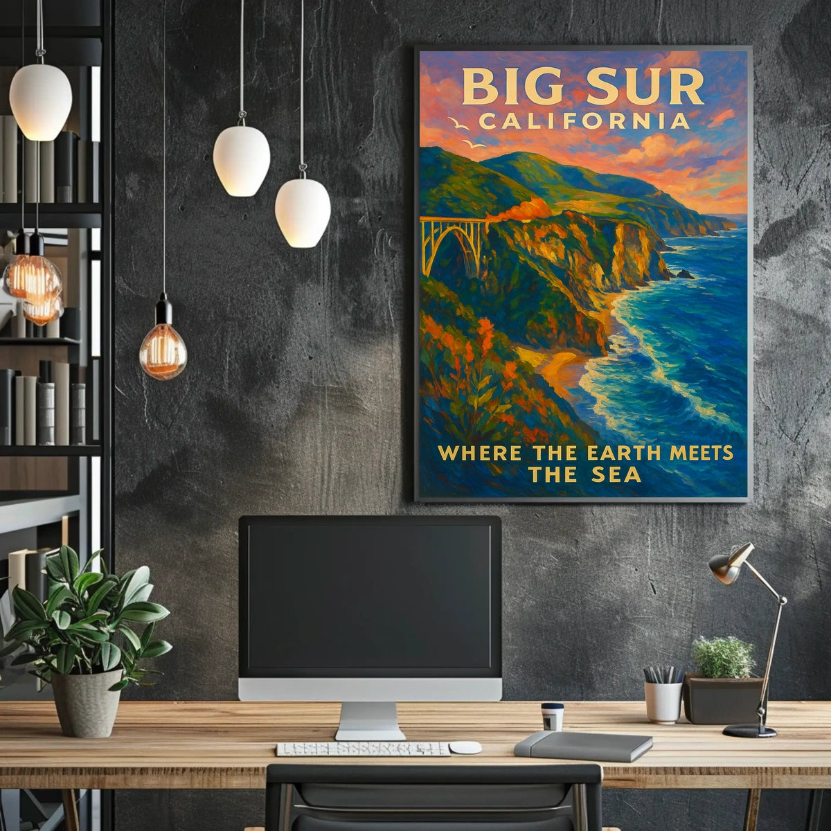 Big Sur Poster Wall Art For Nature Lovers Coastal Serenity