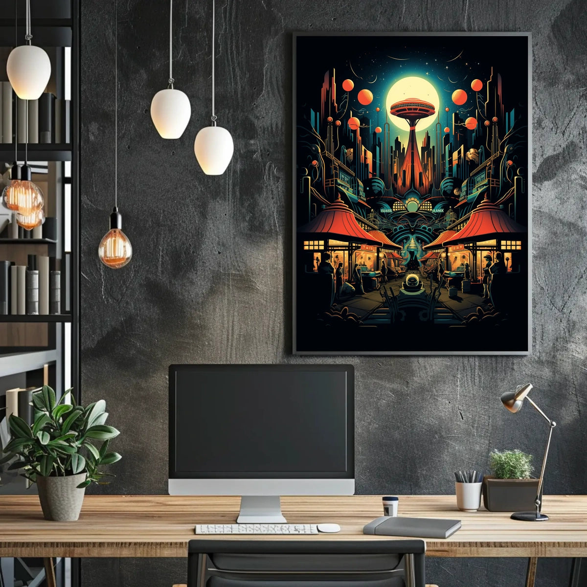 Futuristic Cityscape Poster