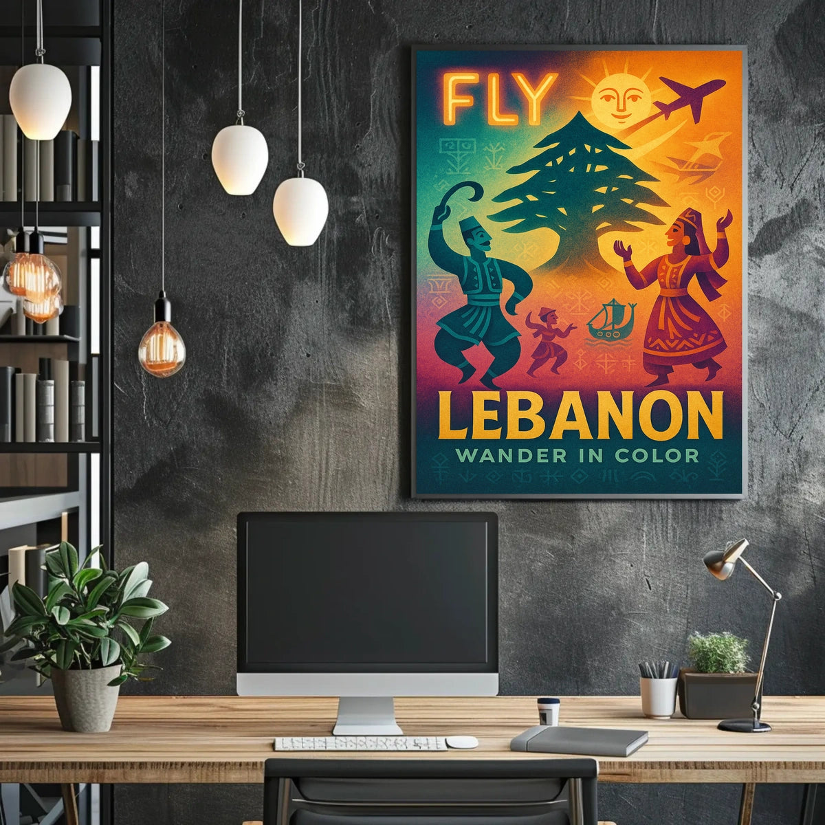 Fly Lebanon Wander In Color Poster