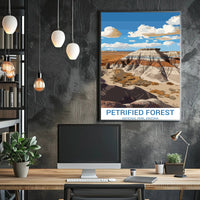 Petrified Forest Arizona Vintage Travel Poster
