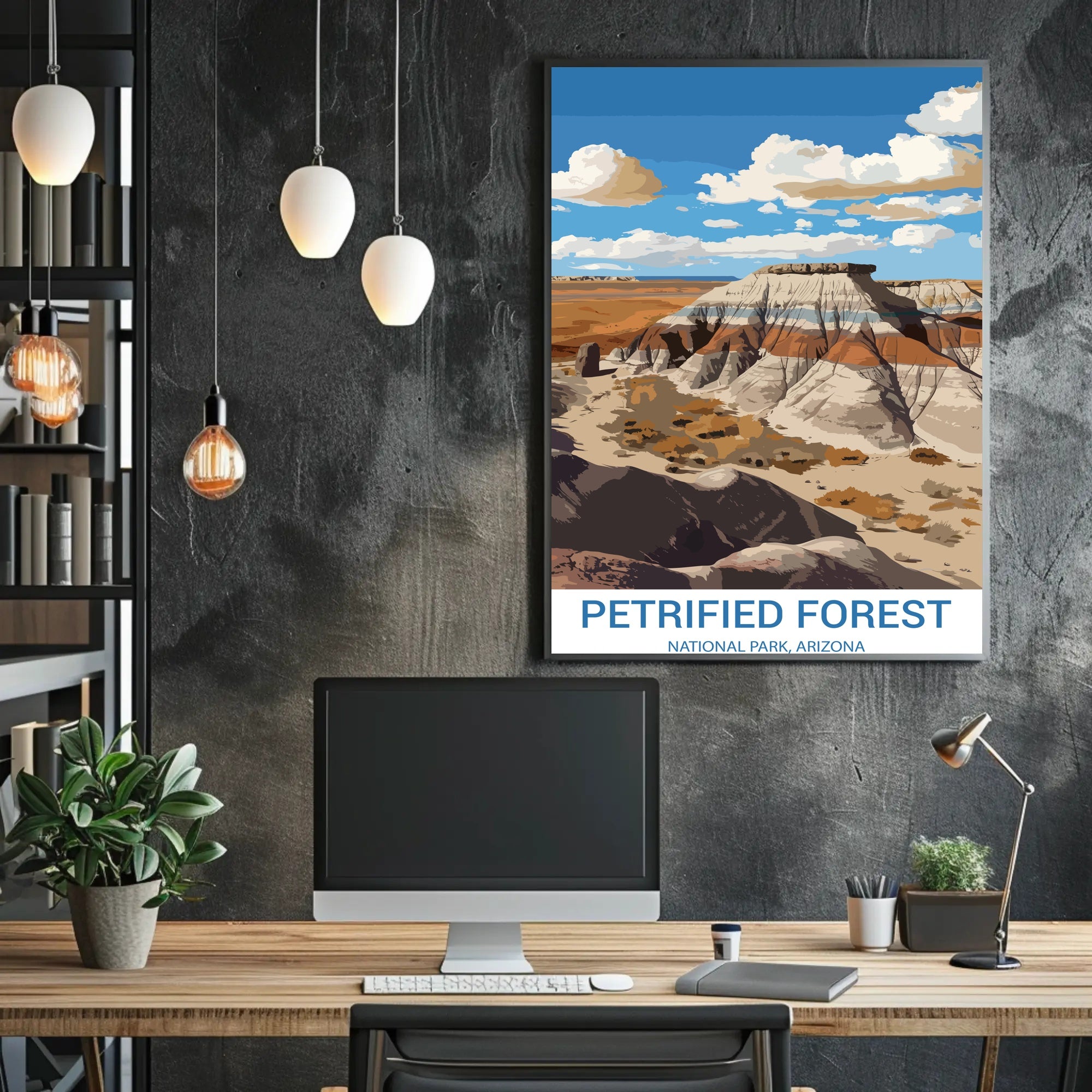 Petrified Forest Arizona Vintage Travel Poster